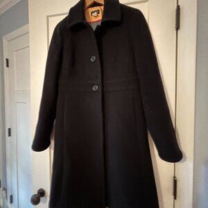J. Crew wool cashmere black dress coat